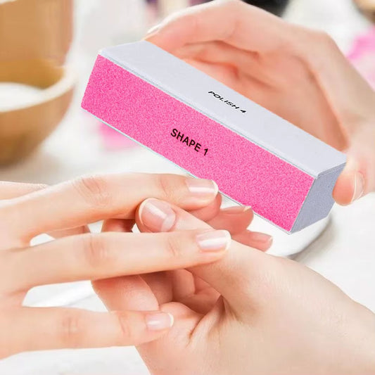 4 Way Nail Buffer Block, Four Sides Nail Shine Buffers Blocks Files for Natural and Acrylic Nails Smoother Buffing Block Po V3L9